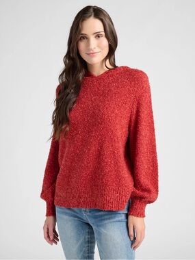 Herizon Boulce knit Hooded Red Sweater M